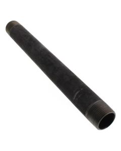 1" x 12" Black Nipple