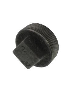 2" Black Solid Plug