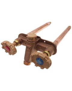 Model 22 8", 1/2" Expansion PEX Inlet Anti-Siphon Wall Faucet w/ Metal Handle