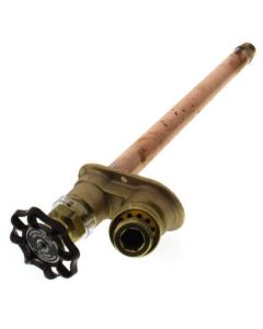 Model 25 4", 1/2" PEX Crimp Inlet Automatic Draining Anti-Siphon Wall Faucet w/ Metal Handle