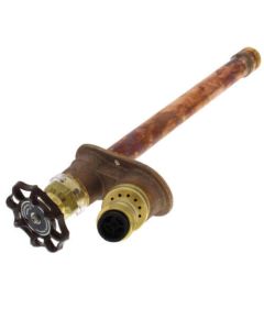 Model 27 12", 1/2" PEX Inlet Dual Check Anti-Siphon Automatic Draining Wall Faucet w/ Metal Handle