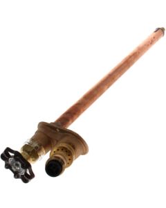 Model 27 14", 1/2" PEX Inlet Dual Check Anti-Siphon Automatic Draining Wall Faucet w/ Metal Handle