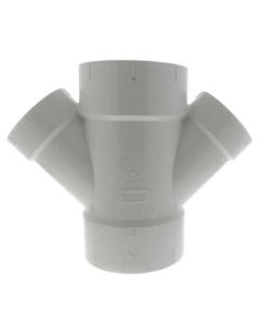 12" x 10" PVC DWV Double Wye