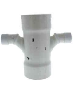 6" x 2" PVC DWV Double Sanitary Tee