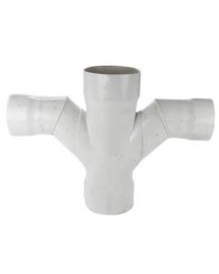 8" x 6" PVC DWV Double Sanitary Tee