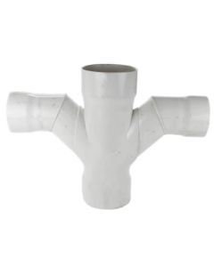 10" x 3" PVC DWV Double Sanitary Tee