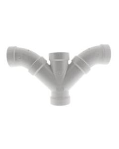 12" x 12" x 3" x 3" PVC DWV Double Wye and 45° Elbow Combo