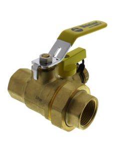 1" Full Port Forged Brass Ball Valve w/ Hi-Flow Hose Drain & Reversible Handle, IPS Union x IPS