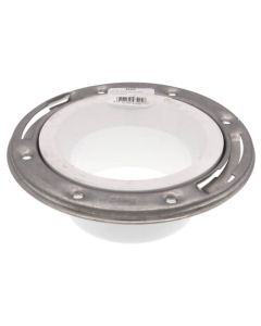 3" or 4" Closet Flange w/ Stainless Steel Ring w/o Test Cap (PVC)