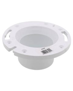 3" or 4" Long Pattern Closet Flange w/ Plastic Ring w/o Test Cap (PVC)