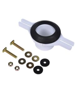 2" PVC Horizontal Spigot Urinal Flange Kit for Urinals w/ 3-1/2" to 7" Mount Centers