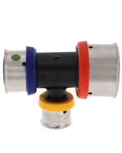 1" x 3/4" x 1/2" PEX Press PureFlow Polymer Tee