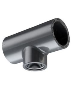 4" x 4" x 1-1/4" PVC Schedule 80 Reducing Tee (S x FPT)