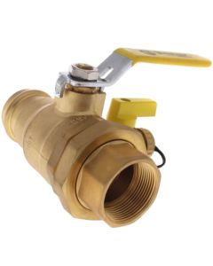1-1/2" Pro-Pal Press Union Full Port Ball Valve w/ Hi-Flow Hose Drain & Reversible Handle (Lead Free)