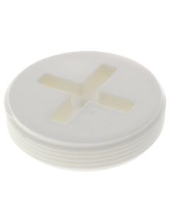 3-1/2" Slotted Polypro Flush Plug w/o Threaded Brass Insert
