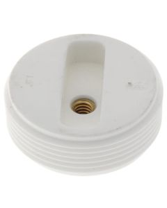 1-1/2" Slotted Polypro Flush Plug w/ Threaded Brass Insert