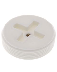 3" Slotted Polypro Flush Plug w/ Threaded Brass Insert