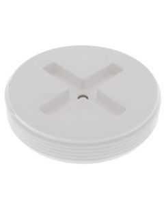 4" Slotted Polypro Flush Plug w/ Threaded Brass Insert