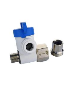 1/2" NPS x 3/8" COMP x 3/8" OD Speedfit Angle Stop Adapter Valve
