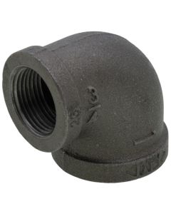 1" x 3/4" Black 90-Degree Reducing Elbow