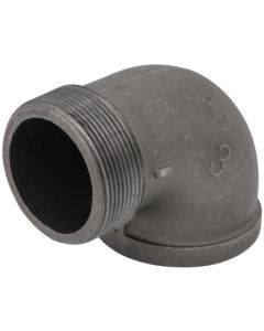 3" Black 90-Degree Street Elbow