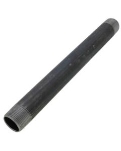 1" x 12" Black Nipple