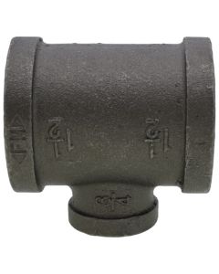 1-1/2" x 1-1/2" x 3/4" Black Reducing Tee