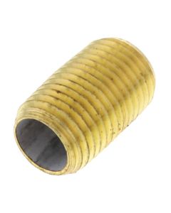 1/4" x Close Brass Nipple (Lead Free)