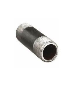 3/8" x 8" Schedule 80 Heavy Duty Seamless Black Nipple