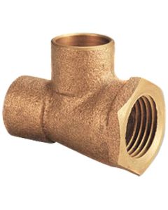 2" x 3/4" x 2" C x F x C Cast Brass Tee (Lead Free)