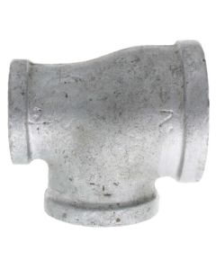 1-1/2" x 3/4" x 1-1/4" Galvanized Reducing Tee