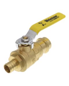 3/4" PEX Crimp x Copper Press Full Port Brass Ball Valve, Lead Free