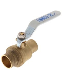 3/4" Full Port Brass Ball Valve, Solder (Lead Free)