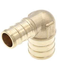 1/2" PEX x 3/4" PEX DZR Brass 90 Elbow (Lead Free)