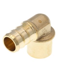 1/2" PEX x 1/2" Copper Fitting DZR Brass Elbow (Lead Free)