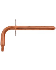 3/8" PEX Crimp Copper Stub Out Elbow w/ Ear (3-1/2" x 8")