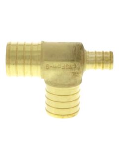 1" PEX x 1/2" PEX x 1" PEX Brass Tee (Lead Free)