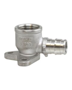 1/2" 304 Stainless Steel Expansion PEX x 1/2" Female 90-Degree Drop Ear Elbow
