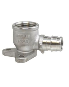 3/4" 304 Stainless Steel Expansion PEX x 3/4" Female 90-Degree Drop Ear Elbow